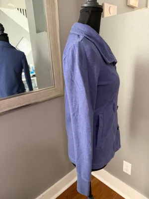 REI Outdoor Hiking button-front cardigan sweater purple size XXS. thumbnail 6