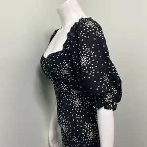 ANTHROPOLOGIE black and white mini heart print dress size small thumbnail 11