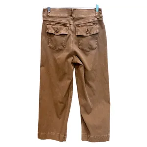 Spanx Pants Wide Leg Crop Utility Stretch High Rise Large Brown Coastal Grandma thumbnail 5