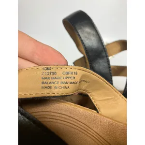 b.o.c. Wedge‎ Sandals Womens 10M Black Excellent Cork Strappy Slingback CBFK18 thumbnail 8