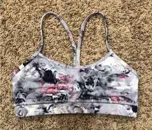 Lululemon Flow Y Floral Rose Sports Bra 4 / Small thumbnail 1