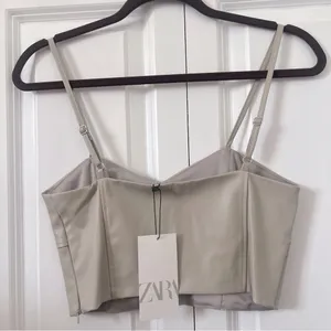 Zara Beige Crop Top thumbnail 5