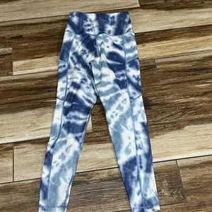 American Eagle blue tye dye leggings thumbnail 3