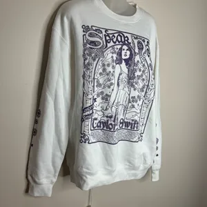 Taylor Swift Speak Now Taylors version crewneck Sweatshirt white purple Large thumbnail 2