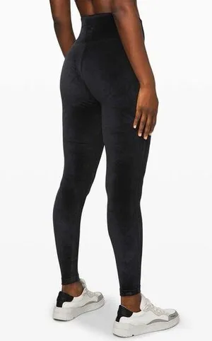 Lululemon Wunder Lounge High-Rise Tight 28" Crushed Velvet Size 4 thumbnail 1