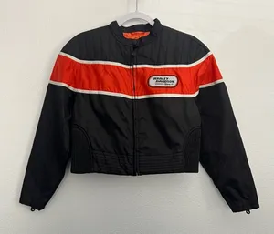 Harley Davidson 2000s Cropped Moto Jacket in Black Small thumbnail 1