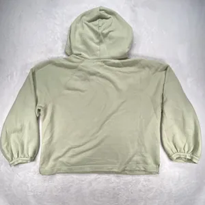 Madewell Hoodie Pullover Sweatshirt Pouch Pocket Balloon Sleeve‎ Green L thumbnail 8