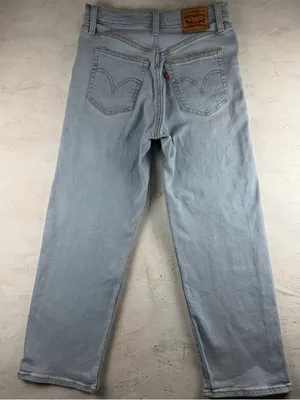 Levi’s Ribcage Straight Ankle Jeans Light Wash Women 27‎ High Rise thumbnail 2