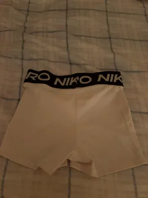 White Nike Pro Shorts Spandex thumbnail 2