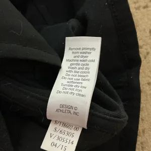 Athleta Black Quilted Full‎ Zip Jacket Mock Neck Performance XXS 138602-00 thumbnail 6