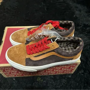VANS old skool plaid glazed ginger suede lace up shoes sneakers women’s 9 new thumbnail 6