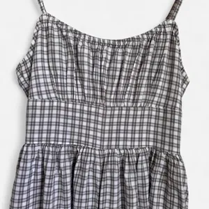 Hollister Co. White & Gray Plaid Playsuit / Romper - Size M thumbnail 3