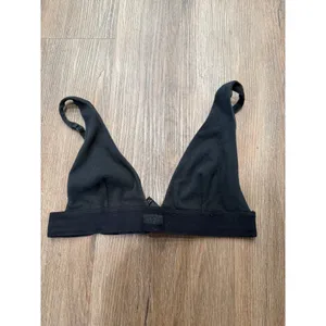 SKIMS Cotton‎ Rib Triangle Bralette Onyx Black Size XL Womens Ribbed Bra thumbnail 2