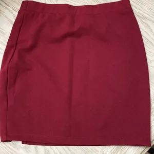 SheIn Burgundy mini skirt thumbnail 4