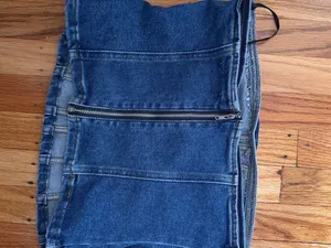 Forever 21 Dark Blue Denim Corset Crop Top thumbnail 2