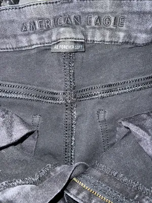 American Eagle ultrasoft ripped black skinny jean sz 10 Short thumbnail 8