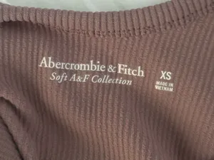 Abercrombie & Fitch Brown Ribbed Snap Up Henley Bodysuit thumbnail 4