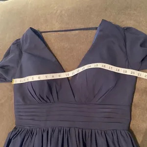 Women’s Blue Full Length V-Neck Corset Bridesmaid Dress Leg Split Size 14 thumbnail 10