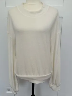 Free People White Soft Pullover Sweater thumbnail 5