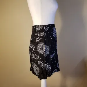 Motel Rocks NWT! A Line Mini Skirt With Thigh Split in Celestial Print Size XS thumbnail 5