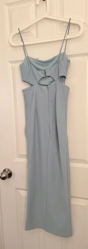 Hello Molly Dress Midi Blue Cut-Out thumbnail 3