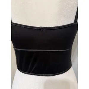 Steve Madden Womens Corset‎ 36C Black Satin Studded Strap Camisole Top Y2K Goth thumbnail 10