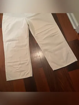 Hollister Women’s Cream Ultra High-rise Baggy Denim Jeans - Short Length thumbnail 4