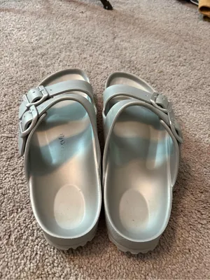 Birkenstock Two-Strap EVA Sandals in Silver size 38 / L 7 thumbnail 3
