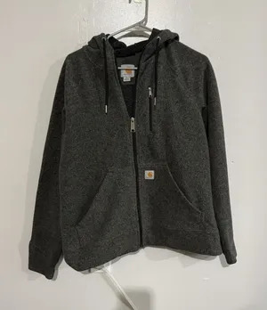 CARHARTT Fleece Hoodie Jacket Women Size M Hooded Full Zip‎ 8/10 thumbnail 1