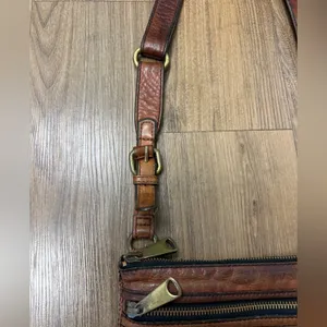 Vintage Fossil Western Brown Cowhide Leather Crossbody Bag Purse Festival Hippie thumbnail 6
