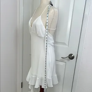 Zara White Ruffle Hem Dress‎ thumbnail 5