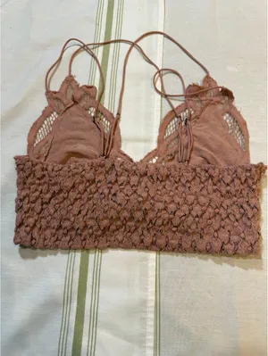 Free People Pink Lace Bralette Size S/P thumbnail 4