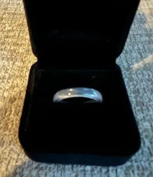 Resin Stackable Retro Minimalist Ring Size 7 thumbnail 1