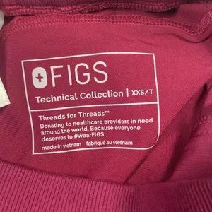 Figs Scrub Pants Women's XXS Tall Boston Slim Jogger NWOT Medical Dark Pink thumbnail 4