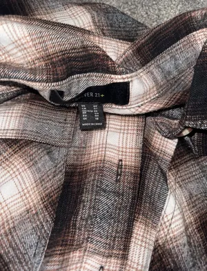 Forever 21 Brown Cropped Flannel thumbnail 3