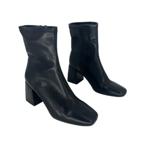 Silent‎ D Carina Heeled Ankle Boots Black Leather Size 39 thumbnail 4
