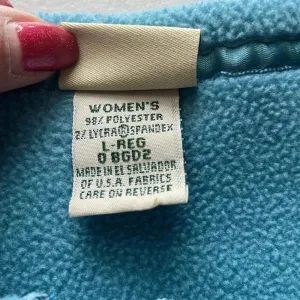 LL BEAN Fleece Vest Womens Size L Large Blue Arctic‎ Crop Y2k Cozy 90s Gorpcore thumbnail 6