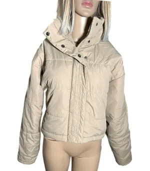 THE FIFTH LABEL Designer Beige Puffer Jacket Women’s Sz S Coat Trendy Fit thumbnail 5
