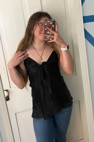 Y2K Victoria Secret black tank top thumbnail 1