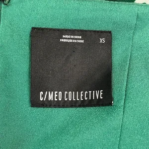 C/MEO Collective Elude Midi Dress Green Floral Front Ruffles‎ Halter Neck XS thumbnail 11