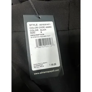 Adrianna Papell Womens‎ Mid-Rise Straight Leg Bi-Stretch Trouser Pants Black 6 thumbnail 5