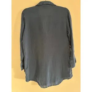 Vineyard Vines Tunic Womens Medium Blue Linen Beach Coastal Preppy Travel Resort thumbnail 2