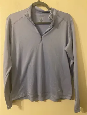 Women's Patagonia Blue Periwinkle Capilene‎ 1/4 Zip Pullover Size Large thumbnail 1