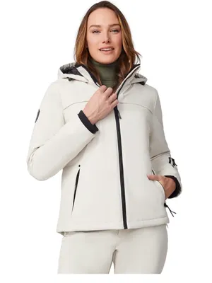 Free Country Women's Thermo Ski Softshell Snow Jacket Oyster White Large thumbnail 1