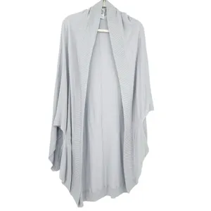 Lululemon Womens Silk Blend Open‎ Front Stillness Wrap Cardigan OS Silver Fox thumbnail 4