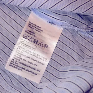 H&M light blue striped shirt dress maxi size medium thumbnail 6