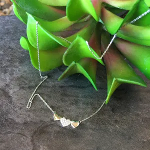 14k White Gold Heart Necklace thumbnail 1