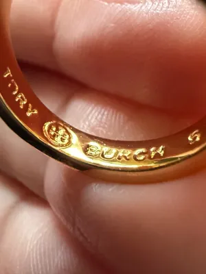 Tory Burch | Gold Hexagon Crystal Pave Accent Ring | Size 6 thumbnail 4