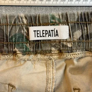 Telepatía Camo Cargo Jogger Pants Size 15/32 Green Brown Y2K Streetwear thumbnail 8