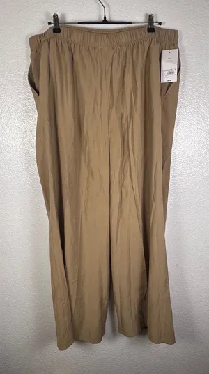 Isabel by Ingrid & Isabel Tan High‎ Waist Wide Leg Maternity Pants XXL NWT thumbnail 1